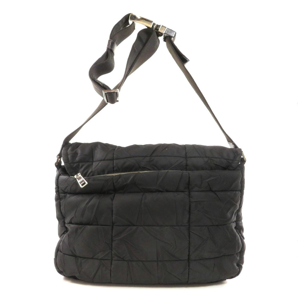 Prada Crossbody Tessuto shoulder Plate bag Black